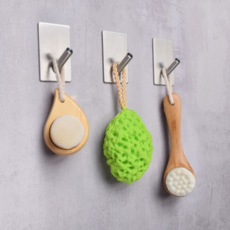 흡착식 다용도걸이 무타공 접착식 부착형 벽걸이 다용도 후크 욕실 주방 수건 모자걸이, 1개, 다크 그레이