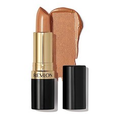 Revlon 슈퍼 러스트러스 립스틱 비타민 E 및 아보카도 오일 함유 3피스 립 키트 선물 세트, 041 골드 여신