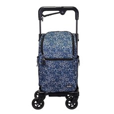 海夫健康生活館 YL 高度調整煞車重心設計銀髮族購物助行車 步行輔助車 變形蟲藍(NO.07SA)