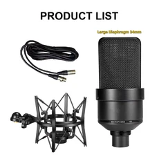 TM103 26/34mm 마이크 코어 콘덴서 충격 방지 홀더 포함 전문 녹음용 풀 메탈 디자인 카디오이드, 01 L Diaphragm 34MM