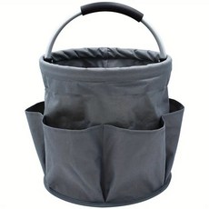 클로버 테크 캠핑용 옥스퍼드 원통형 접이식 분리 정리수납 바구니, 그레이, 1개, 1단