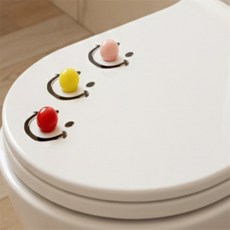 화장실 실리콘 변기손잡이 시트핸들, 핑크