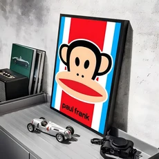 P-Paul Frank 포스터 스티커 벽화 그림 자기 접착성 벽 데칼 침실 거실 홈 HD 장식 선물, 7. Black1