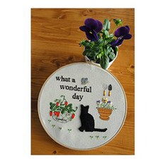 Sew Mate 俄羅斯刺繡材料包 黑貓好日子, 1個