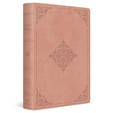 (영문도서)ESV Giant Print Bible Red Letter (Trutone Blush Rose Fleur-De-Lis Des... Imitation Leather, Crossway, English, 9798874906320
