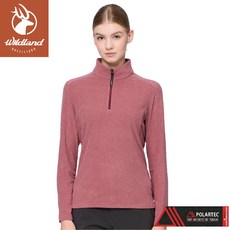 Wildland 荒野 女 Polartec Microfleece輕量刷毛衣 波爾多紅 戶外運動機能衣