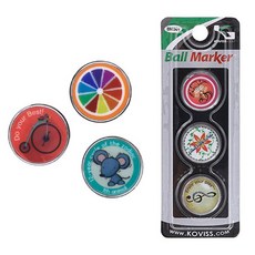 브라더스골프 코비스 아트 골프볼마커 리필용 3개 NEW BM501