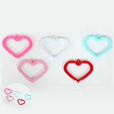 [엠유종합상사] 풍선고리손잡이 풍전손잡이고리 풍선무게고리 웨이트리고리 풍선무게추 하트모양 랜덤1개