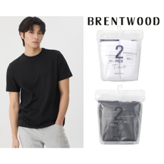 브렌우드 코오롱 남성 반팔 티셔츠 1+1 솔리드 라운드넥 티셔츠