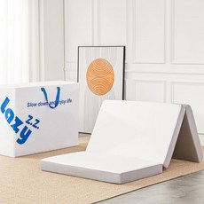 레이지지 접이식 매트리스 통기성 대나무 섬유 패브릭 커버가 있는 4인치 메모리 폼 3중 바닥 게스트 베드 캠핑 로드 트립 트윈