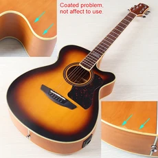 41인치 6현 일렉트릭 어쿠스틱 기타 솔리드 스프루스 상판 무광 컷어웨이 포크 내추럴 색상 EQ 및 결함, 01 41인치, 04 M6 polywood