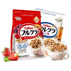 일본산 칼비 과일 저당 맛 영양가 높은 시리얼. 오리지널 그래놀라600g 아침 무첨가, 1개, E. 과일 오리지널 600g1개+설탕 줄임 550g1개