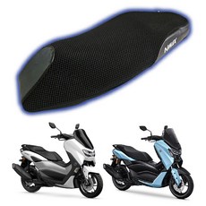 NMAX 쿨시트 쿨메쉬 3D 벌집 여름 안장 커버 통풍 시트, 블랙, 1개