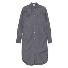 토템 스트라이프 셔츠 드레스