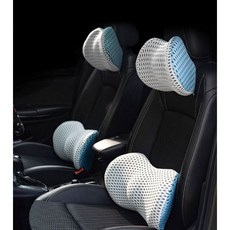 차량용 헤드 허리 목 쿠션 베개 (Araium), 04 A.에어홀4D헤드쿠션(스카이)