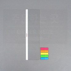 사무실 컴퓨터 책상 투명 아크릴 모니터 메모보드 접착 스티커 사이드 패널, 화이트