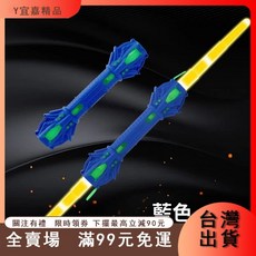 雙頭伸縮激光劍玩具 雙刃甩劍玩具 七彩燈光音樂 兒童玩具, 1個, 伸縮劍【紅色】,單燈光無音樂