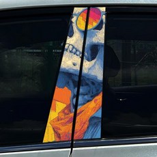 핑크 해골 머리 자동차 스티커 필러 커버 흠집 방수 내구성 장식 자동 데칼, 1. SK 423, A. 1 PC