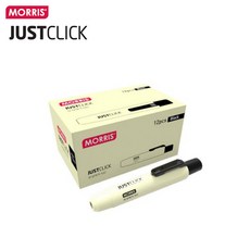 모리스 JUSTCLICK 유성매직 M2, 블랙, 12개