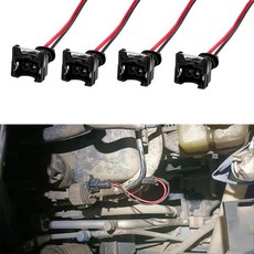 4개 자동차 연료 분사기 커넥터 교체용 EV1 플러그 와이어 하니스 피그테일 배선 로움 클립 컷 부품, 4PCS