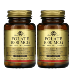 Solgar Folate 솔가 엽산 1000mcg 120정 2팩, 2개
