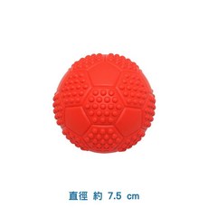 Aduck 狗狗彈力潔牙按摩球 紅色 大號, 1個, 紅色(大) 裸裝
