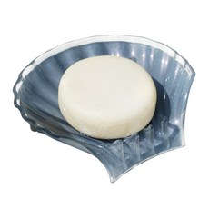 오브제팜 물빠짐 조개 비누받침대 비누거치대 케이스, 1개, 인디블루