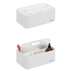 책상정리함 소품수납함 26.3x16.4cm 1P 화이트 투명-1879999EA