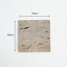 Good Lab 洞洞石拍照道具 飾品裝飾盤 復古石材展示台, 白色 小 (W0220), 白色