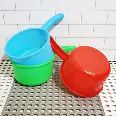 손잡이 바가지 플라스틱 욕실 목욕탕 약수터 물바가지 다용도, 랜덤, 1개