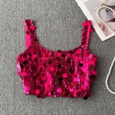 크롭탑 스팽클 나시 홀터 클럽룩 민소매 캐미솔 튜브탑 파티룩 탱크 의상