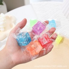 텍스처 스트레스 볼 느린 복원 멜라토닉 감압 장난감, 재고/지원 포장 사용자 정의 CPC/CE/EN71, 3cm 눈송이 얼음 조각의 맥아당 1개, 1개