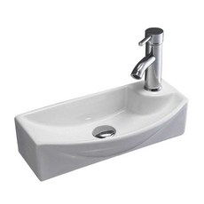 소형 세면대 벽걸이 세면대 욕실 리모델링 인테리어, B형 오른쪽 배수구(수전 제외), 1개