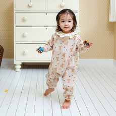 러브햇 아동용 미술가운 두건 세트, 프릴 곰돌이