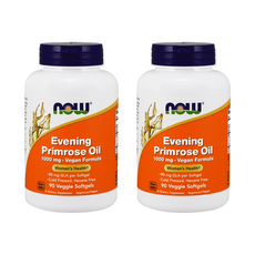 NOW Foods 月見草油素食軟膠囊 1000mg, 90顆, 2罐