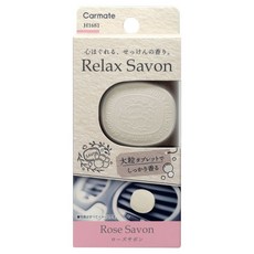 Carmate Relax Savon 冷氣孔芳香消臭劑 H1681 H1682 H1683 H1685 冷氣孔香水, 1個, H1681 玫瑰香皂