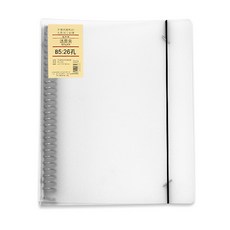 活頁紙 活頁本 20孔 26孔 B5 A5活頁夾 活頁夾 筆記本 記事本 手帳 學生 辦公室 文具 星星小舖, 1個, 透明磨砂活頁夾 B5 (不含內頁)