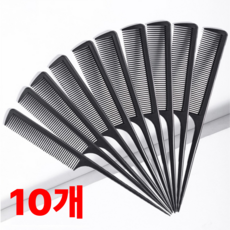 한솔템 꼬리빗 머리빗, 10개, 블랙