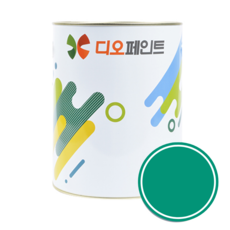 디오페인트 광택스 가구 방문 몰딩 수성 반광 페인트, 1개, 1L, 비비드21(블루그린)