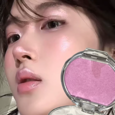 베이비핑크 속광 블러셔 밤 은은한 별빛 글리터로 입체 광대 각성 하이라이터 겸용, 1개, 핑크빛