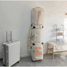 바퀴달린 스키가방 스노보드 분리식 장비 보관함 캐리어, B. 베이지(160~173cm)