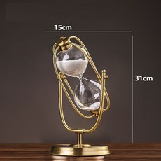 沙漏計時器5/10/15/30/60分鐘五金辦公室沙漏擺件家居飾品擺件批發, 60分鐘(16*15*31CM), 1個