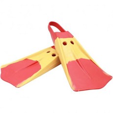 Voit 수영 핀 레드 옐로우 전설적인 디자인 남녀 공용 이중 밀도 고무 구조 물속에서 속도와 편안함을 향상 오리발 1908438, Medium