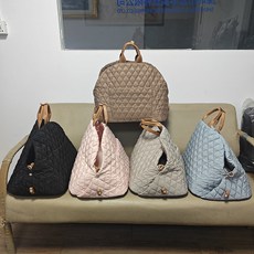 升級款寵物外出旅行兩用窩，尼龍防水可拆卸，適合貓狗, 米白色,43*34*40, 1個