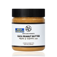 야스티 순 땅콩버터 크런치 100% 무첨가, 1개, 300g