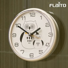 플라이토 디자인 욕실 흡착 방수시계 (국내생산), 부엉이