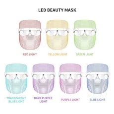 화이트태닝 기계 셀프 미용 관리기 테닝 뷰티 LED 마스크 충전식, 2. 7색 스트라이프, 기본 모델명/품번