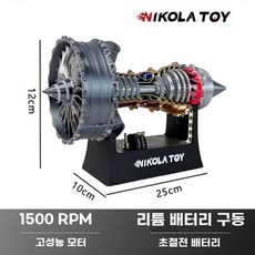 제트엔진 모형 데스크 장식 터빈 엔진 모델 비행기, C.플래그십롤스로이스25cm-1500rpm/m