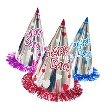 꼬깔모자 37x21cm 1개 파티소품 파티고깔모자 생일파티용품