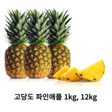 고당도 프리미엄 파인애플 1kg 12kg 허니글로우 상큼한 단맛 델몬트 골드 파인애플 저렴한 대용량 생 파인애플 냉동, 1개